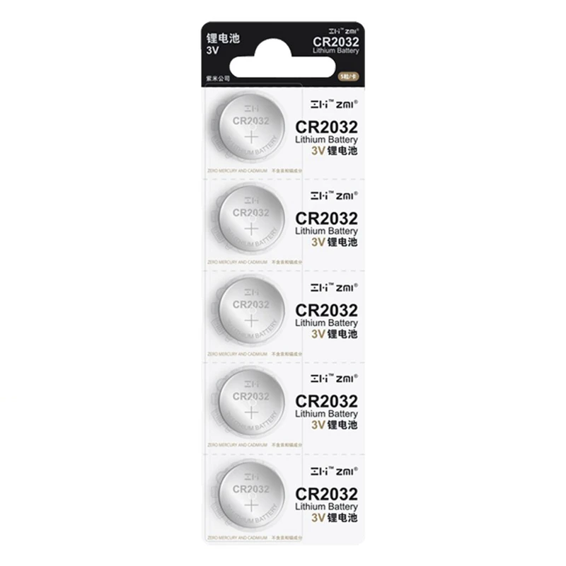باتری سکه ای شیائومی مدل CR2032 بسته 5 عددی