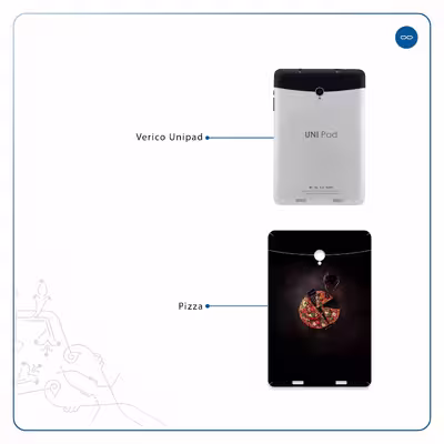 برچسب پوششی ماهوت مدل Pizza مناسب برای تبلت وریکو Unipad
