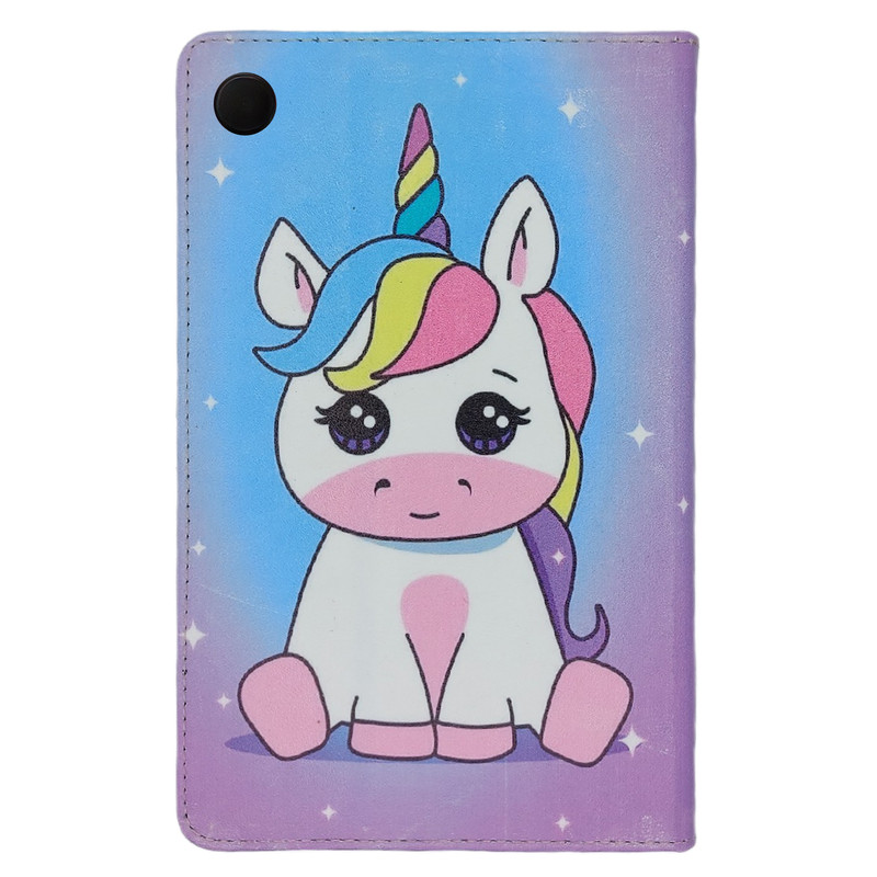 کیف کلاسوری مدل یونی کورن کد G-091 مناسب برای تبلت سامسونگ Galaxy Tab A9 / X115 | دیجی قاب دونی