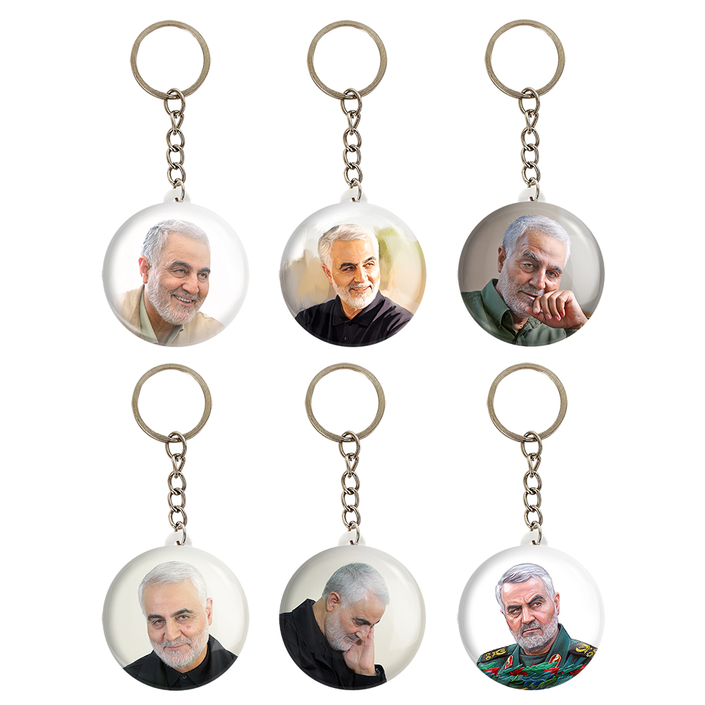 جاکلیدی خندالو مدل سردار قاسم سلیمانی کد 551B مجموعه 6 عددی