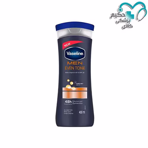 لوسیون بدن مردانه وازلین Vaseline مدل MEN EVEN TONE حجم 400 میل