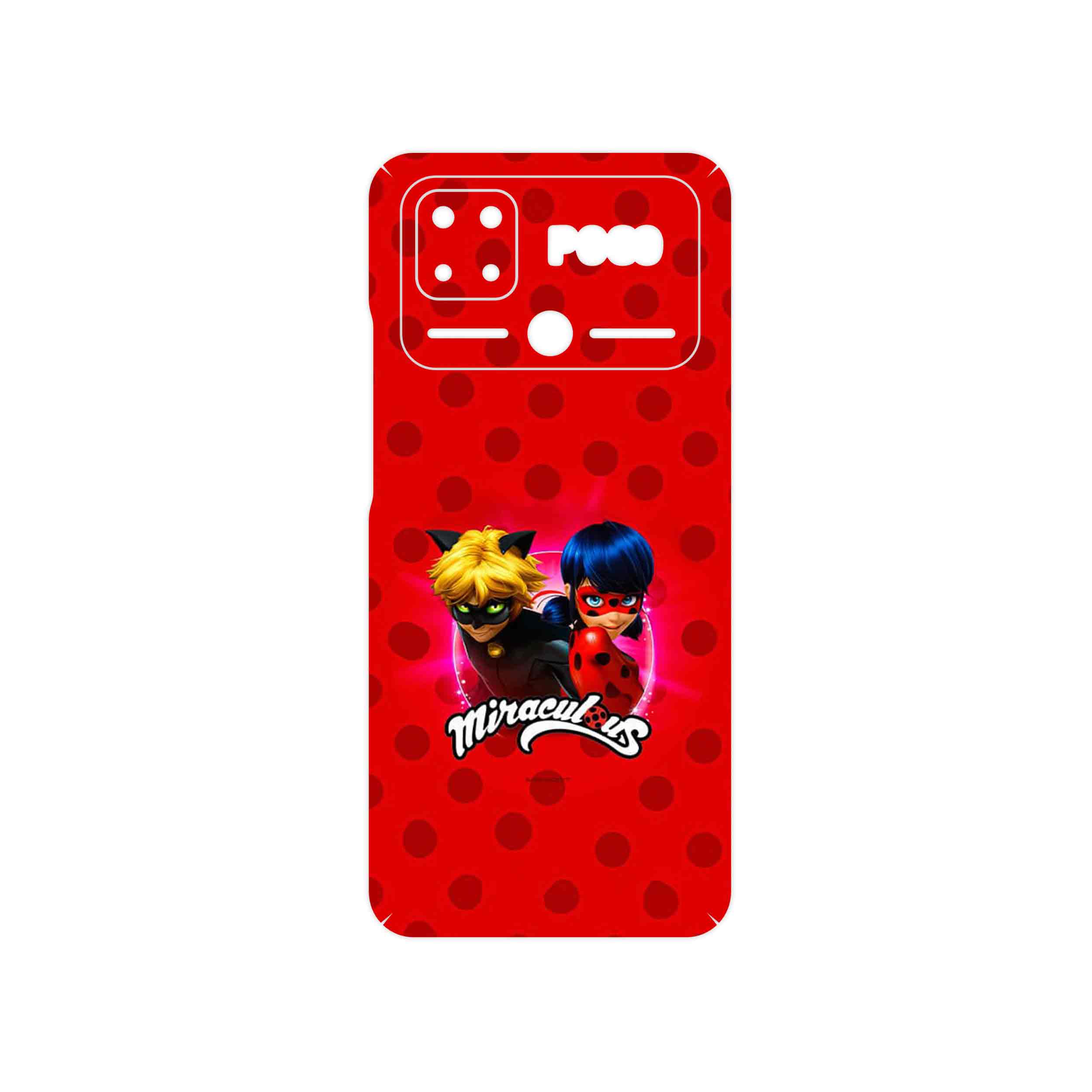 برچسب پوششی ماهوت مدل Ladybug and Cat Noir مناسب برای گوشی موبایل شیائومی Poco C40