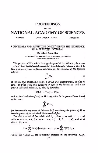 خرید و دانلود نسخه کامل کتاب A Necessary and Sufficient Condition for the Existence of a Stieltjes Integral (1917)(en)(5s)