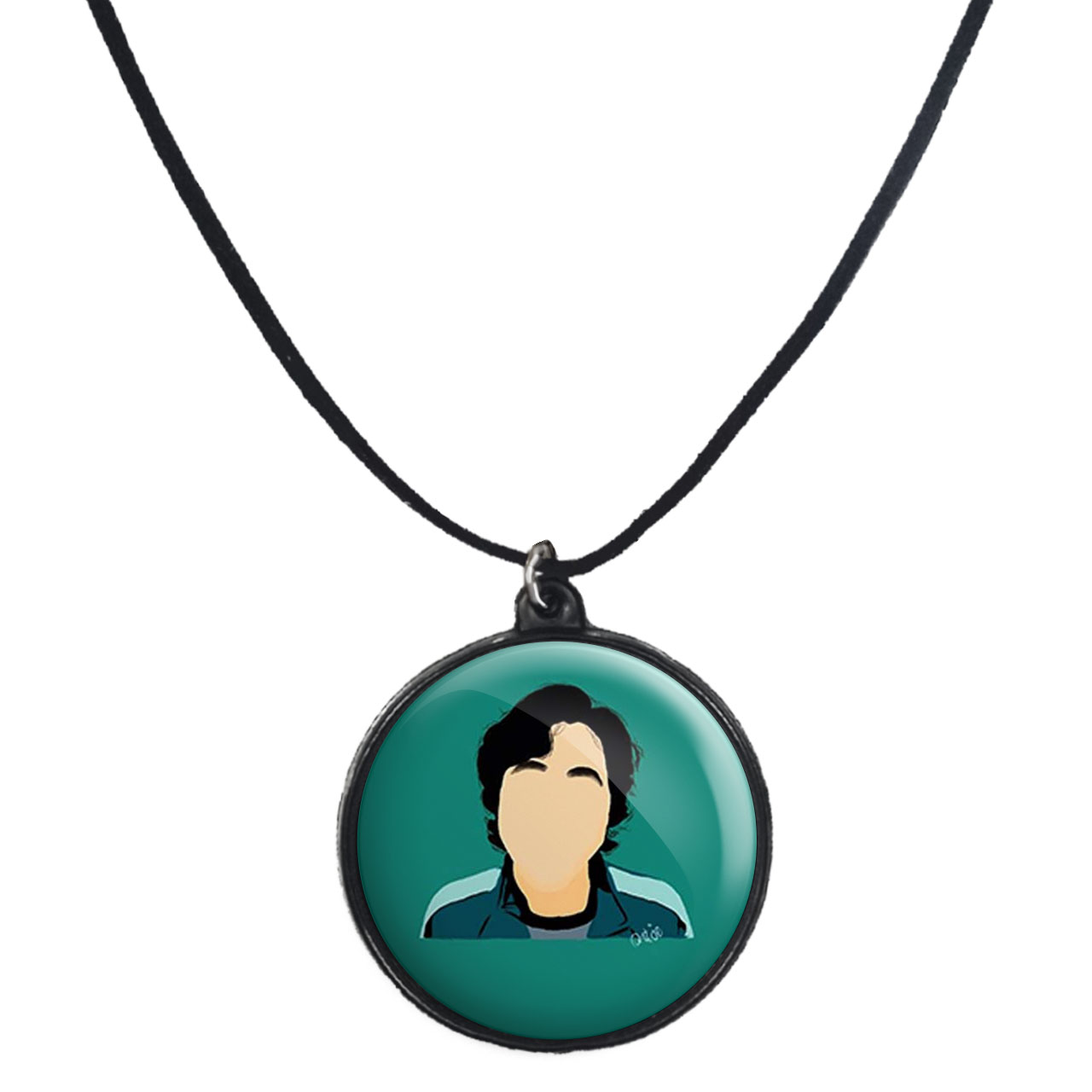 گردنبند پرمانه طرح بازی مرکب کد pmb.7889 مدل دو طرفه