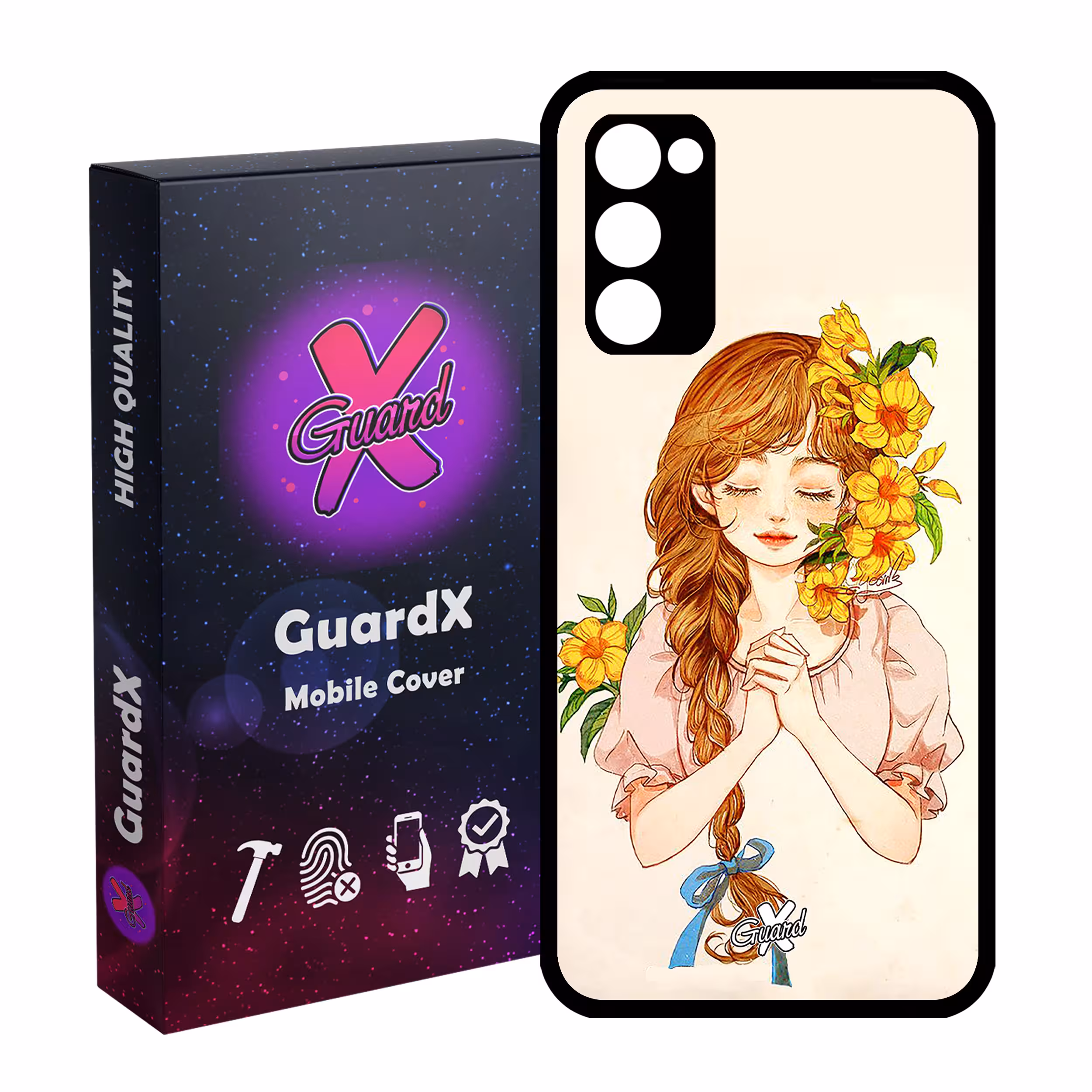 کاور گارد ایکس طرح دختر مدل Glass10317 مناسب برای گوشی موبایل سامسونگ Galaxy S20 FE