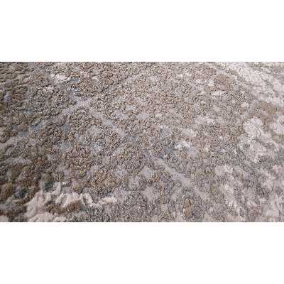 فرش ماشینی زمرد مشهد طرح پتینه کد TA123 زمینه طوسی