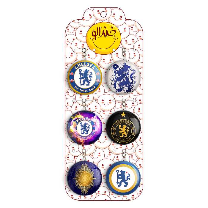 جاکلیدی خندالو طرح باشگاه چلسی کد 85B مجموعه 6 عددی