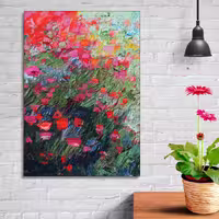 تابلو شاسی گالری استاربوی طرح گل مدل هنری 127 | دنیای قاب