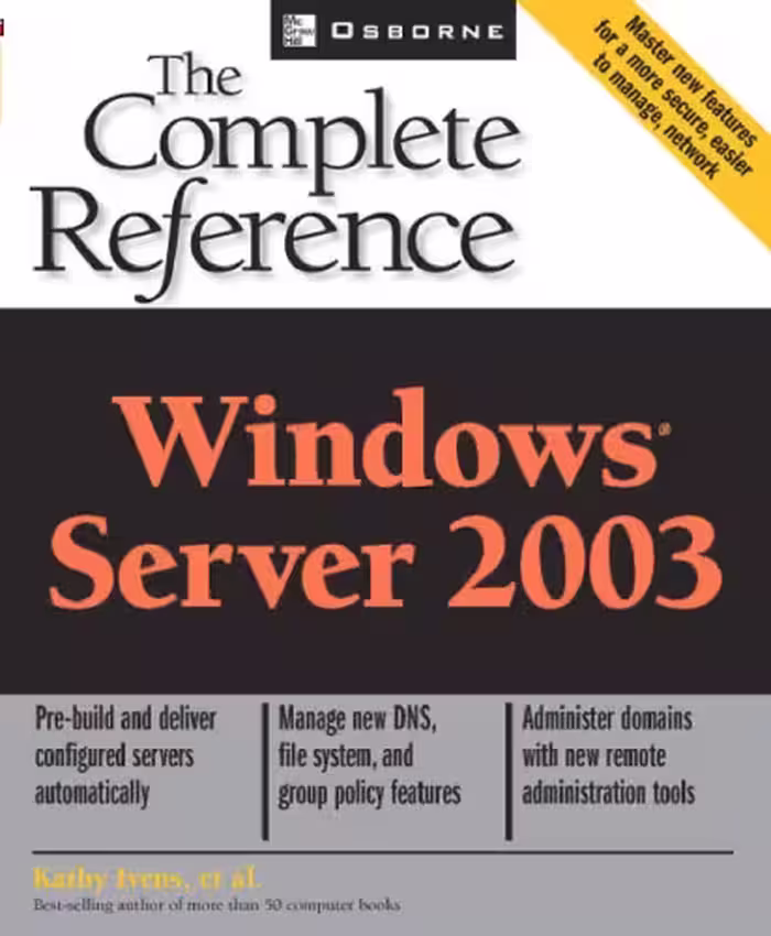 خرید و دانلود نسخه کامل کتاب Windows Server 2003: the complete reference