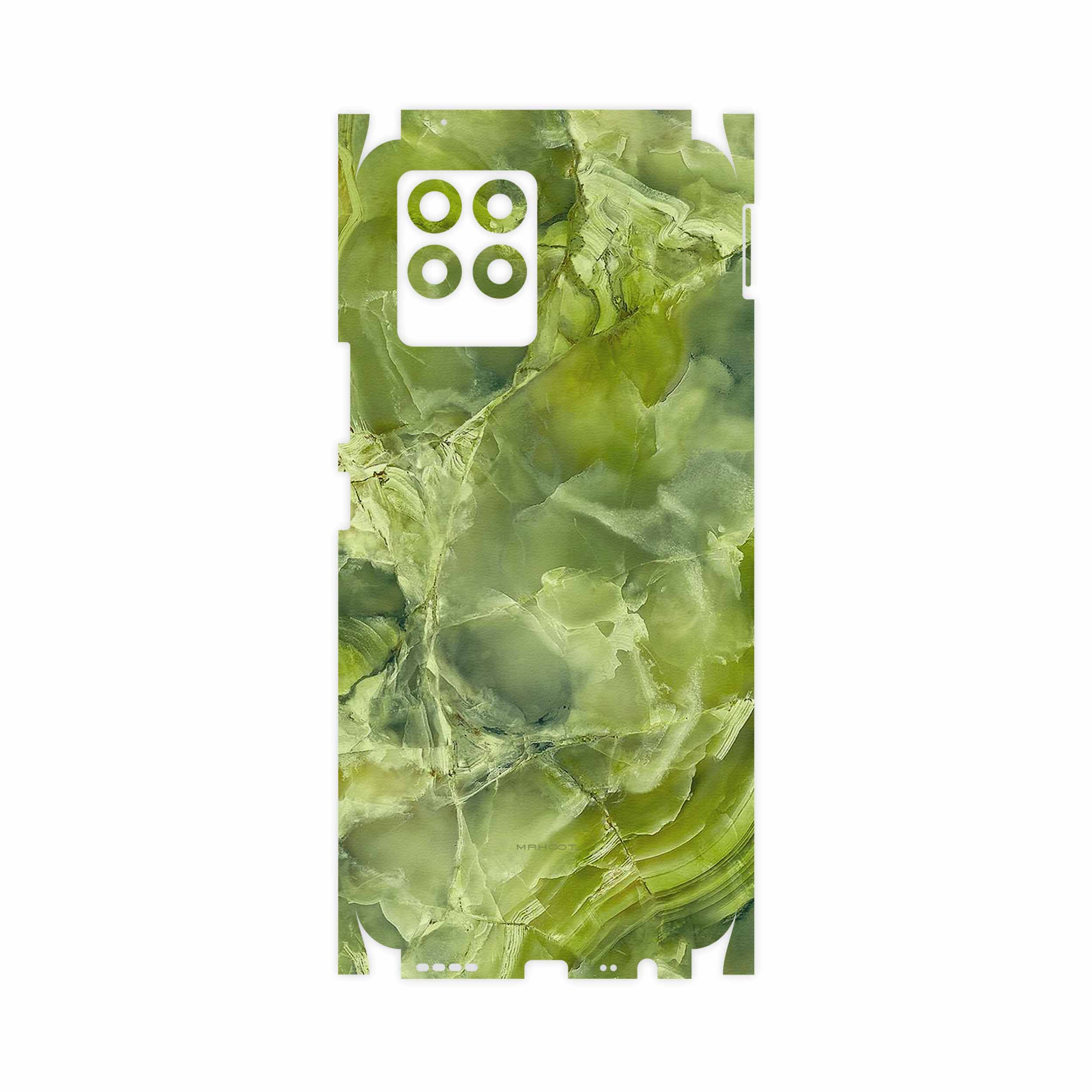 برچسب پوششی ماهوت مدل Green-Crystal-Marble-FullSkin مناسب برای گوشی موبایل ریلمی 8 Pro