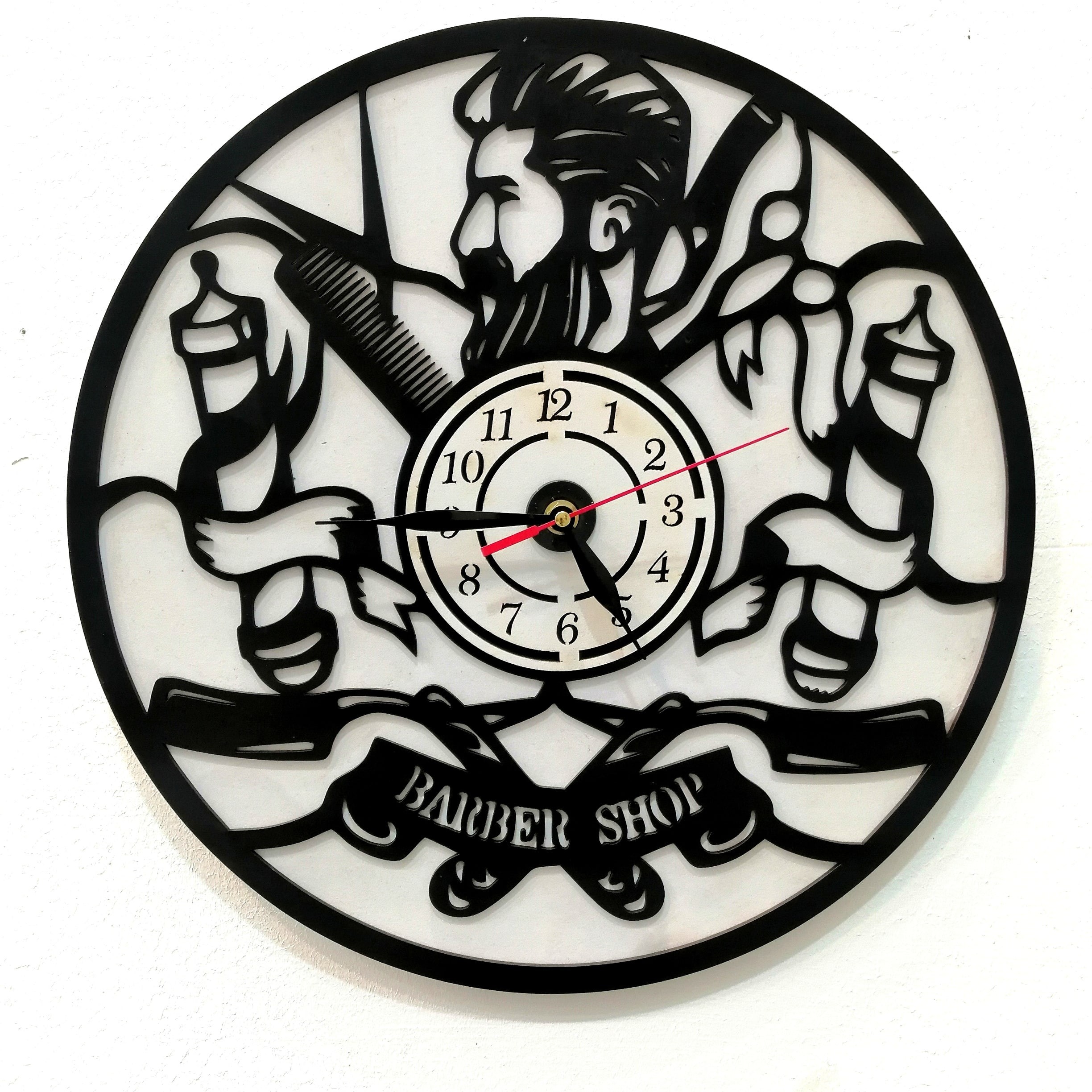 ساعت دیواری  آرایشگاه مردانه کد 02