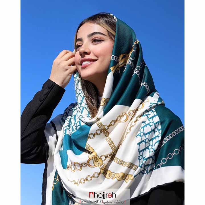 اطلاعات ، قیمت و خرید روسری نخی کجراه کشمیر طرح دار کله غازی کد MS15