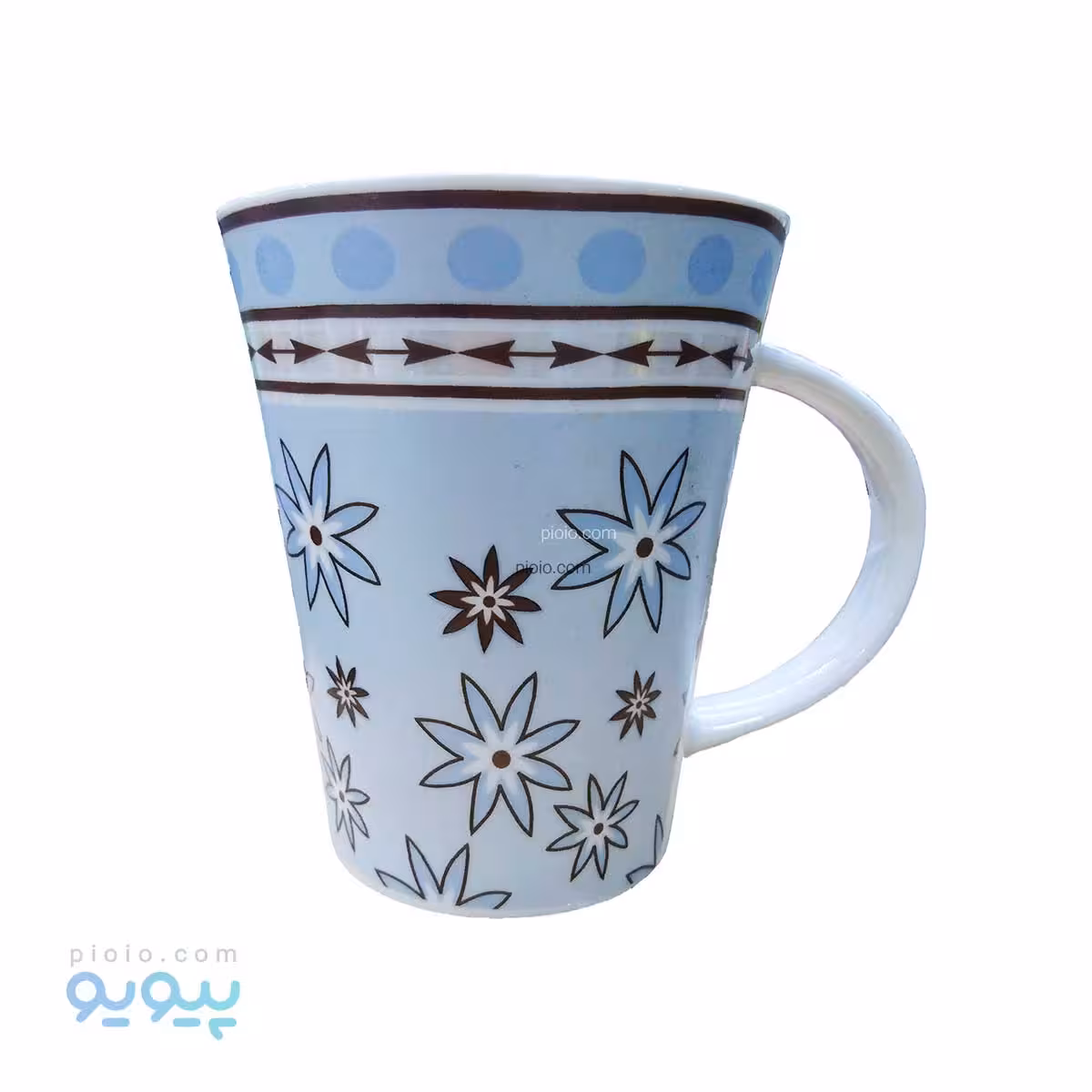 لیوان چینی رنگی طرح گل عمده و کارتنی