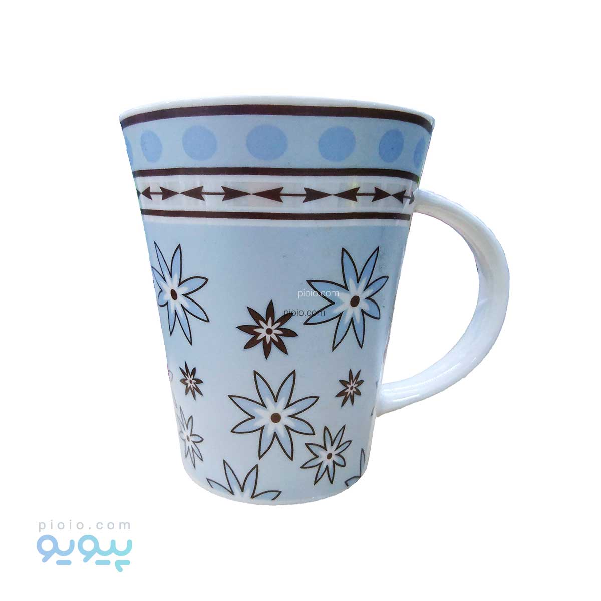لیوان چینی رنگی طرح گل عمده و کارتنی