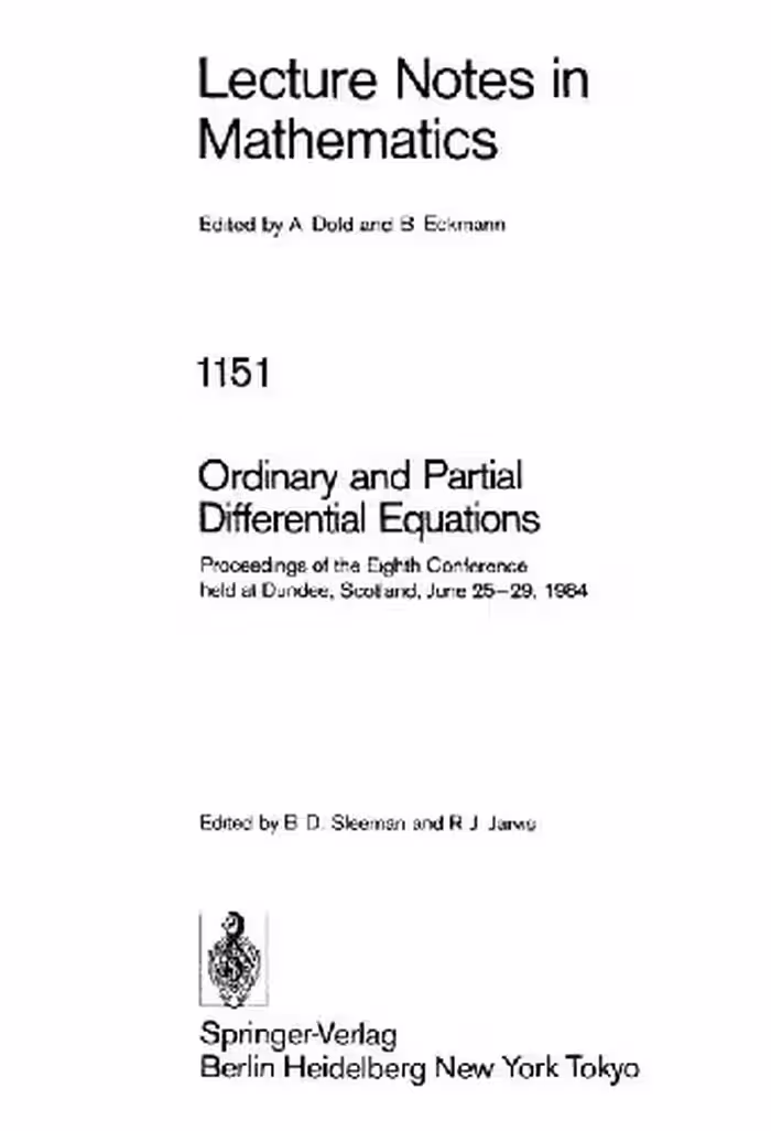 خرید و دانلود نسخه کامل کتاب Ordinary And Partial Differential Equations