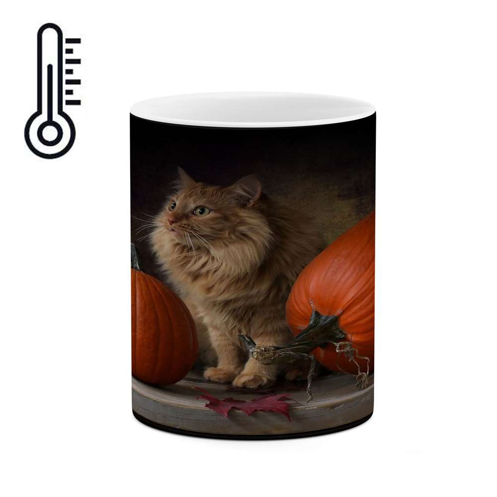 ماگ حرارتی کاکتی طرح گربه مدل mgh15403