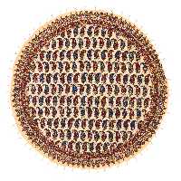 سفره قلمکار عطریان طرح بته قاجار كد G374