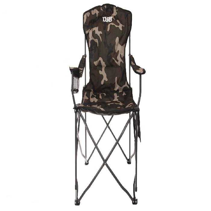 صندلی تاشو مبلی توریست پارچه طرح دار مدل سبز ارتشی