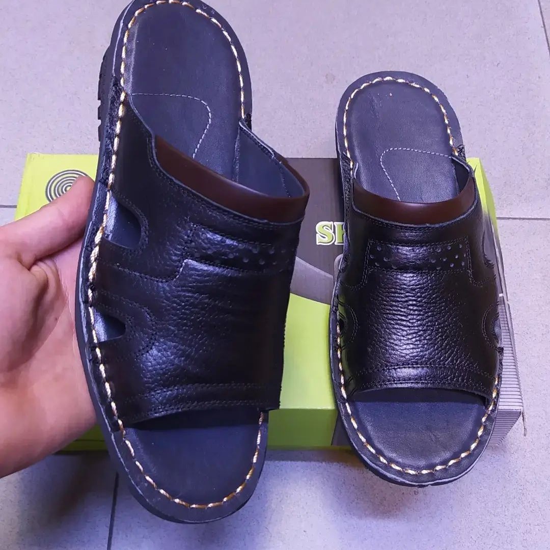 مردانه صندل تمام چرم دست دوز
