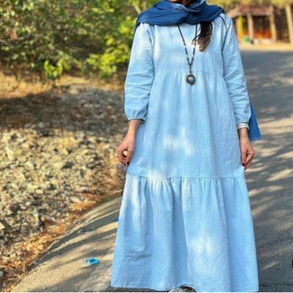 پیراهن ساحلی زنانه سایزبزرگ مدل دریا ،الیاف طبیعی صددرصدپنبه ،آستین بلند