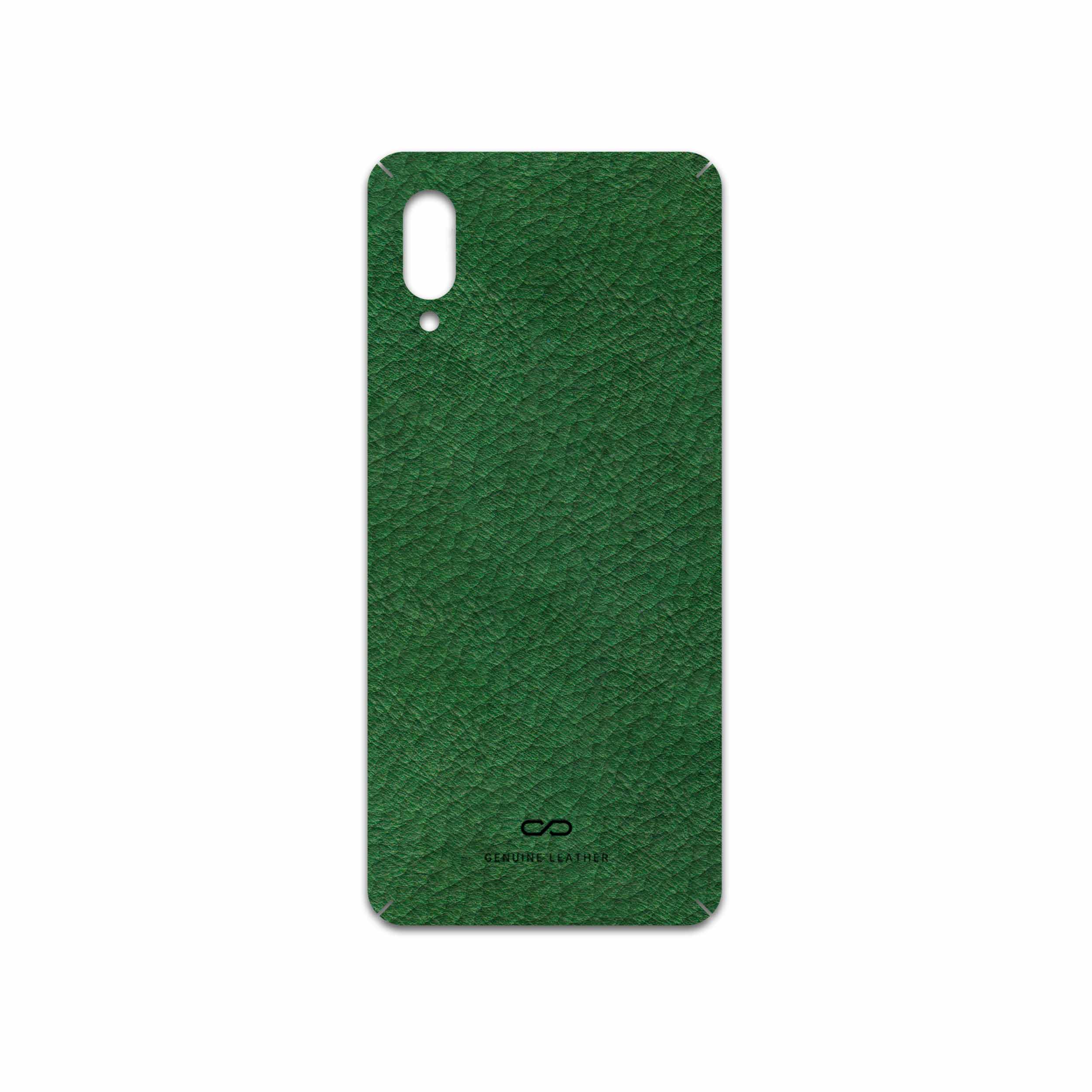 برچسب پوششی ماهوت مدل Green-Leather مناسب برای گوشی موبایل سامسونگ Galaxy A02