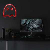 چراغ دیواری نئون دیزاین طرح Packman-2_RD