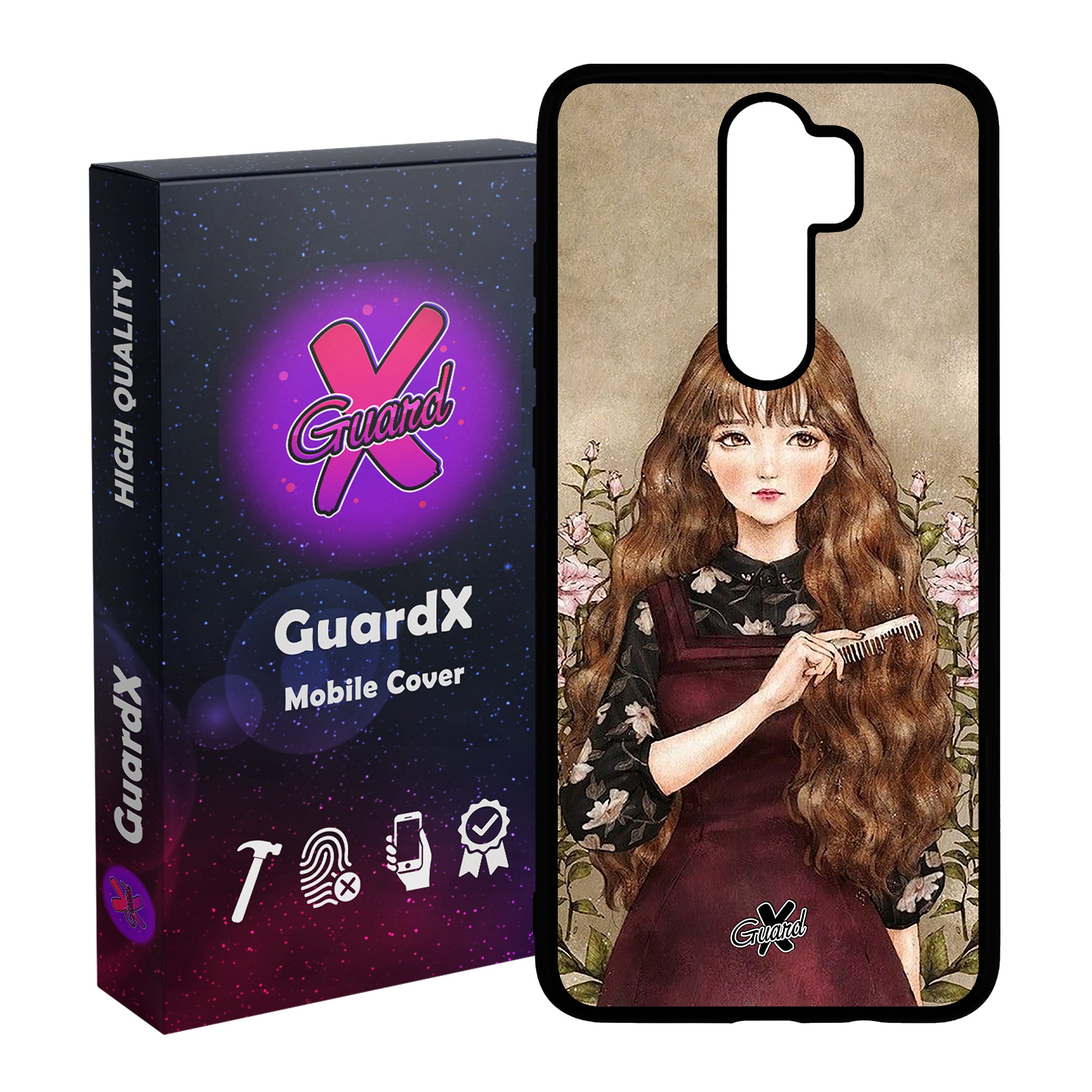 کاور گارد ایکس طرح دختر مدل Glass10246 مناسب برای گوشی موبایل شیائومی Redmi Note 8 Pro