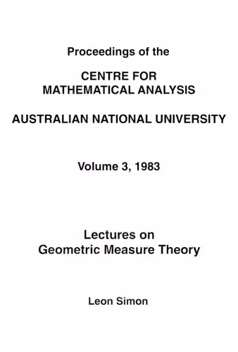 خرید و دانلود نسخه کامل کتاب Lectures on Geometric Measure Theory