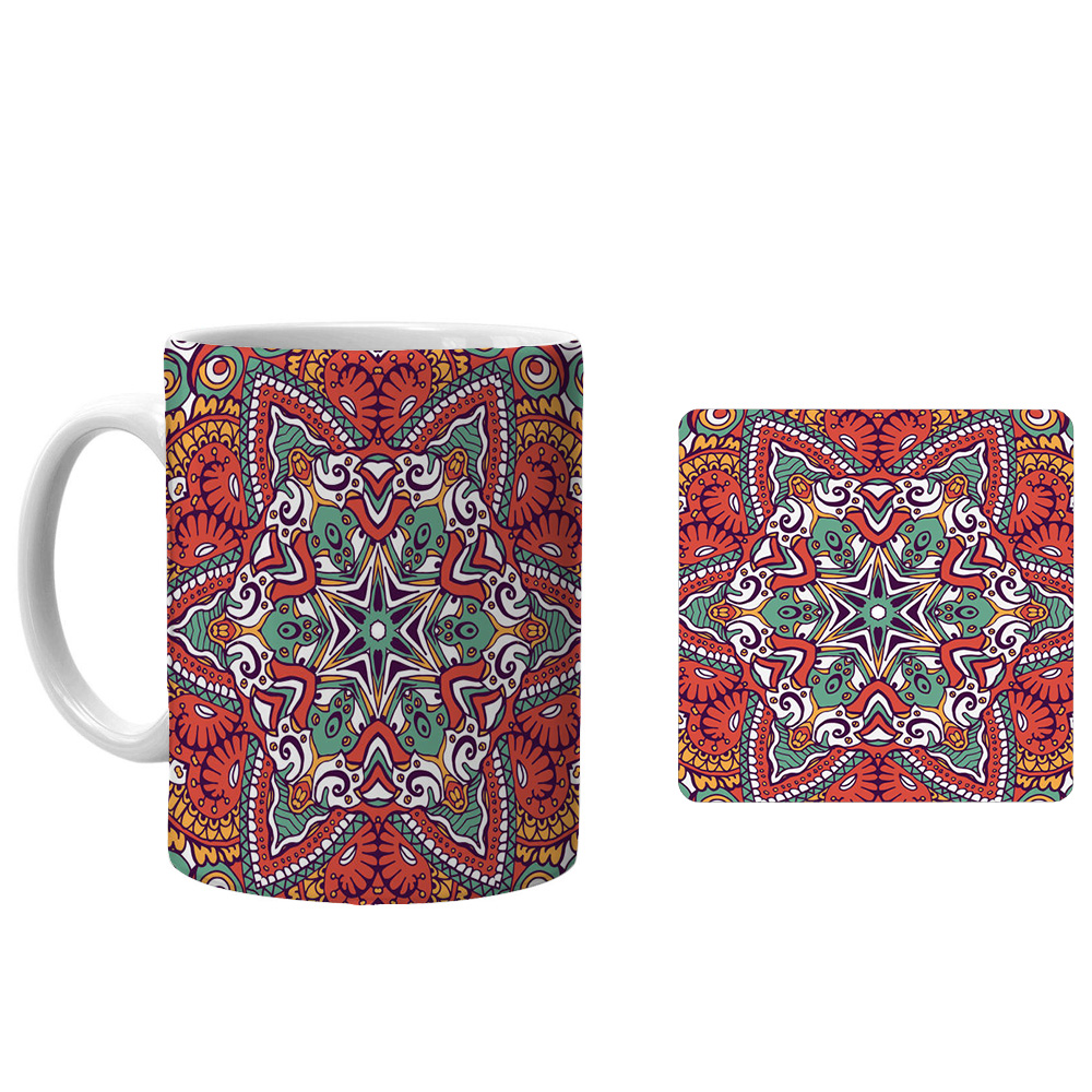 ماگ طرح سنتی کد xs4 به همراه زیرلیوانی