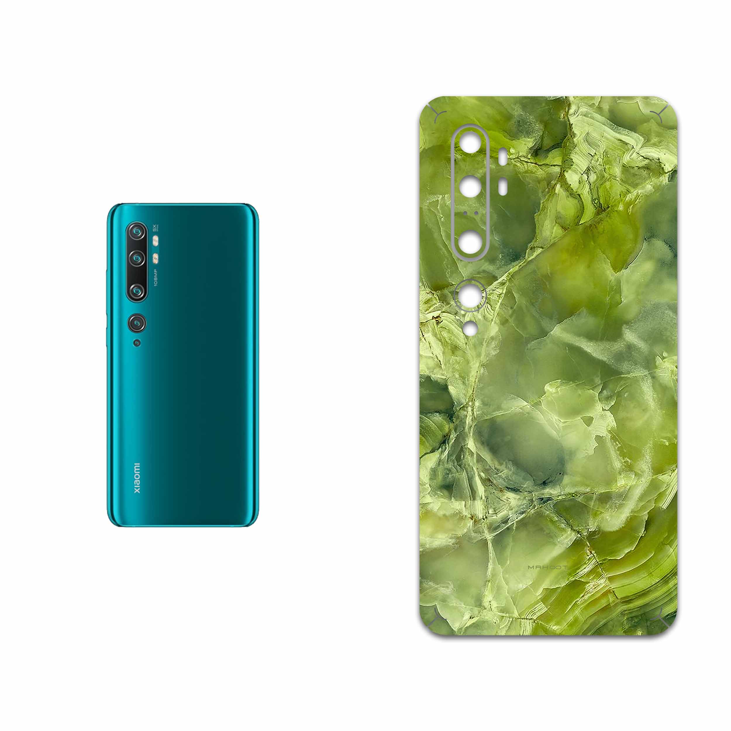 برچسب پوششی ماهوت مدل Green Crystal Marble مناسب برای گوشی موبایل شیائومی Mi Note 10 Pro