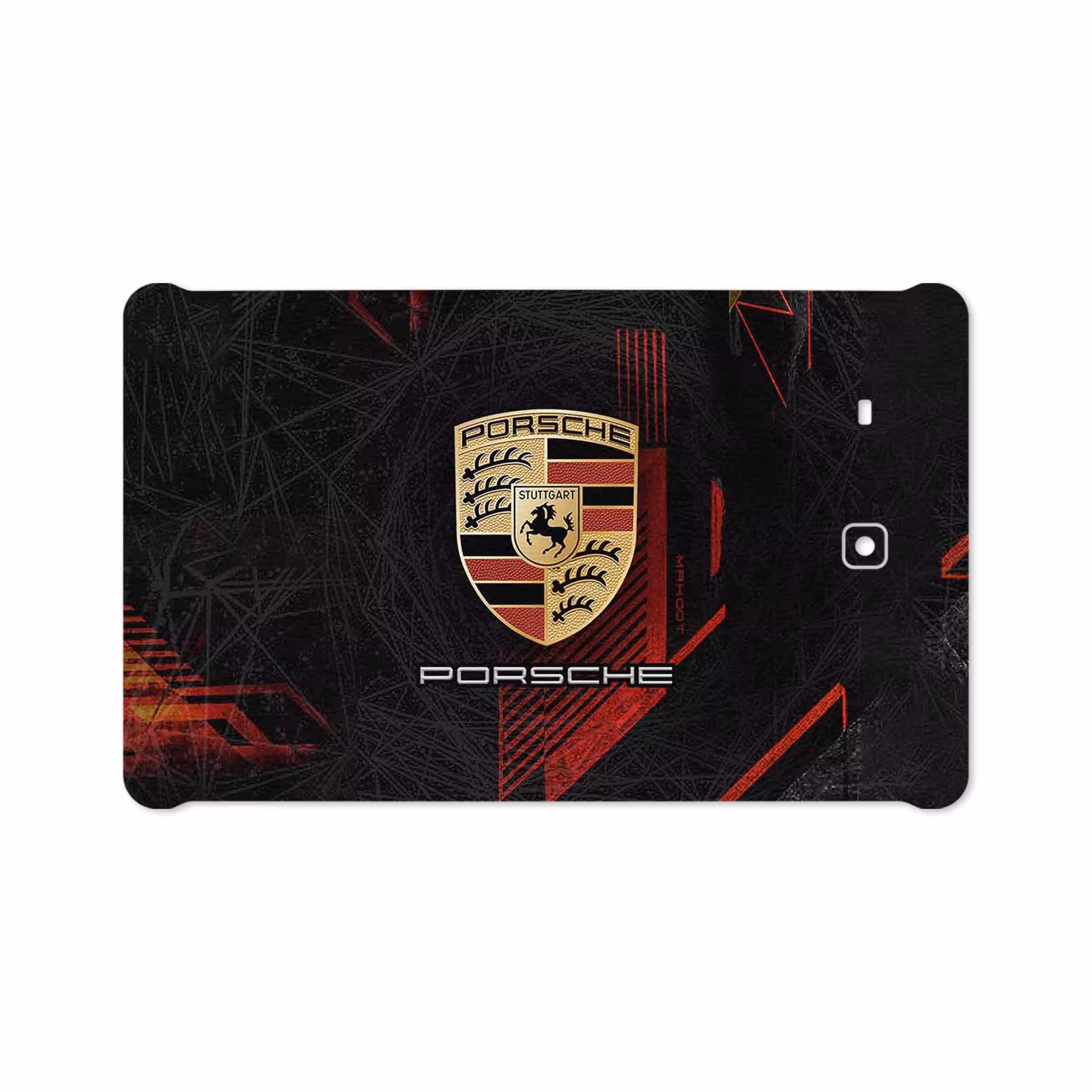 برچسب پوششی ماهوت مدل Porsche-Logo مناسب برای تبلت سامسونگ Galaxy Tab E 9.6 2015 T560