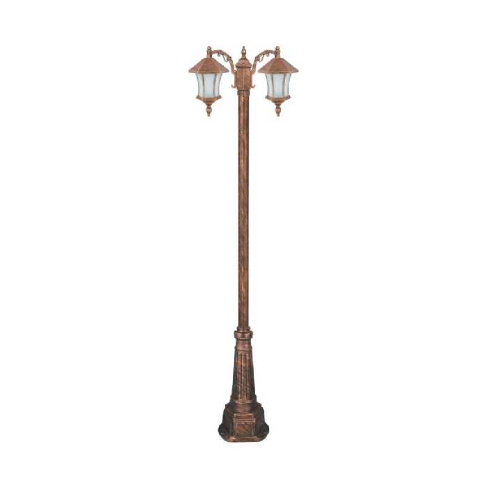 چراغ دوشاخه حیاطی و پارکی تکشیدفام مدل ویکتوریا کمرباریک کد 91215-15-8221