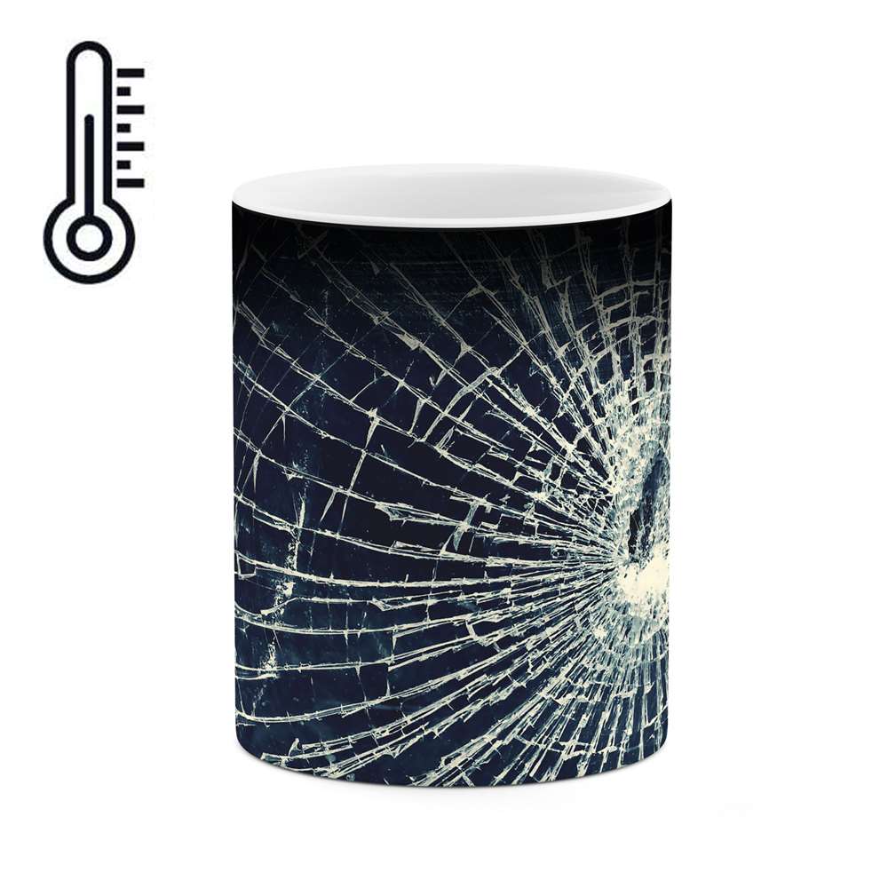 ماگ حرارتی طرح شیشه شکسته مدل mgp00940