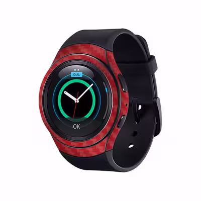 برچسب ماهوت طرح Red-Fiber مناسب برای ساعت هوشمند سامسونگ Galaxy Gear S2
