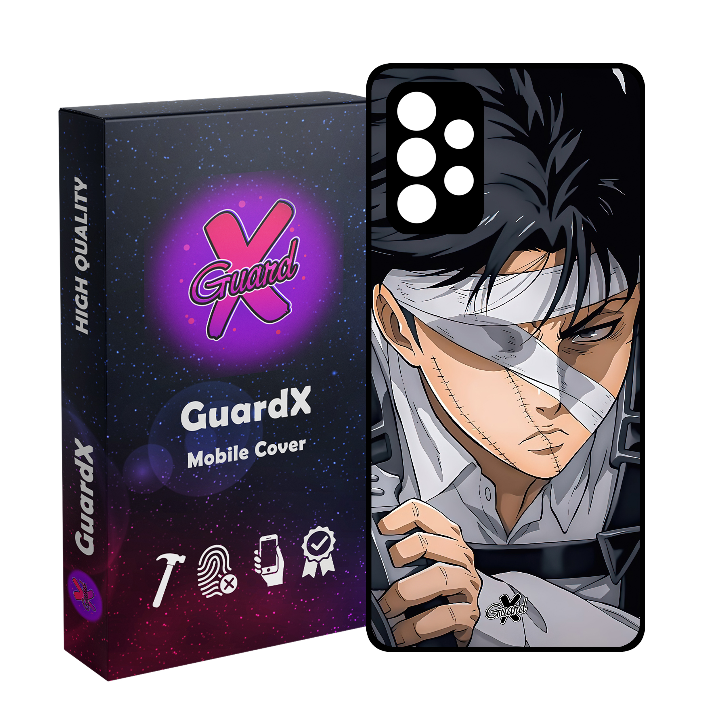 کاور گارد ایکس طرح لیوای انیمه مدل Glass10569 مناسب برای گوشی موبایل سامسونگ Galaxy A13 4G