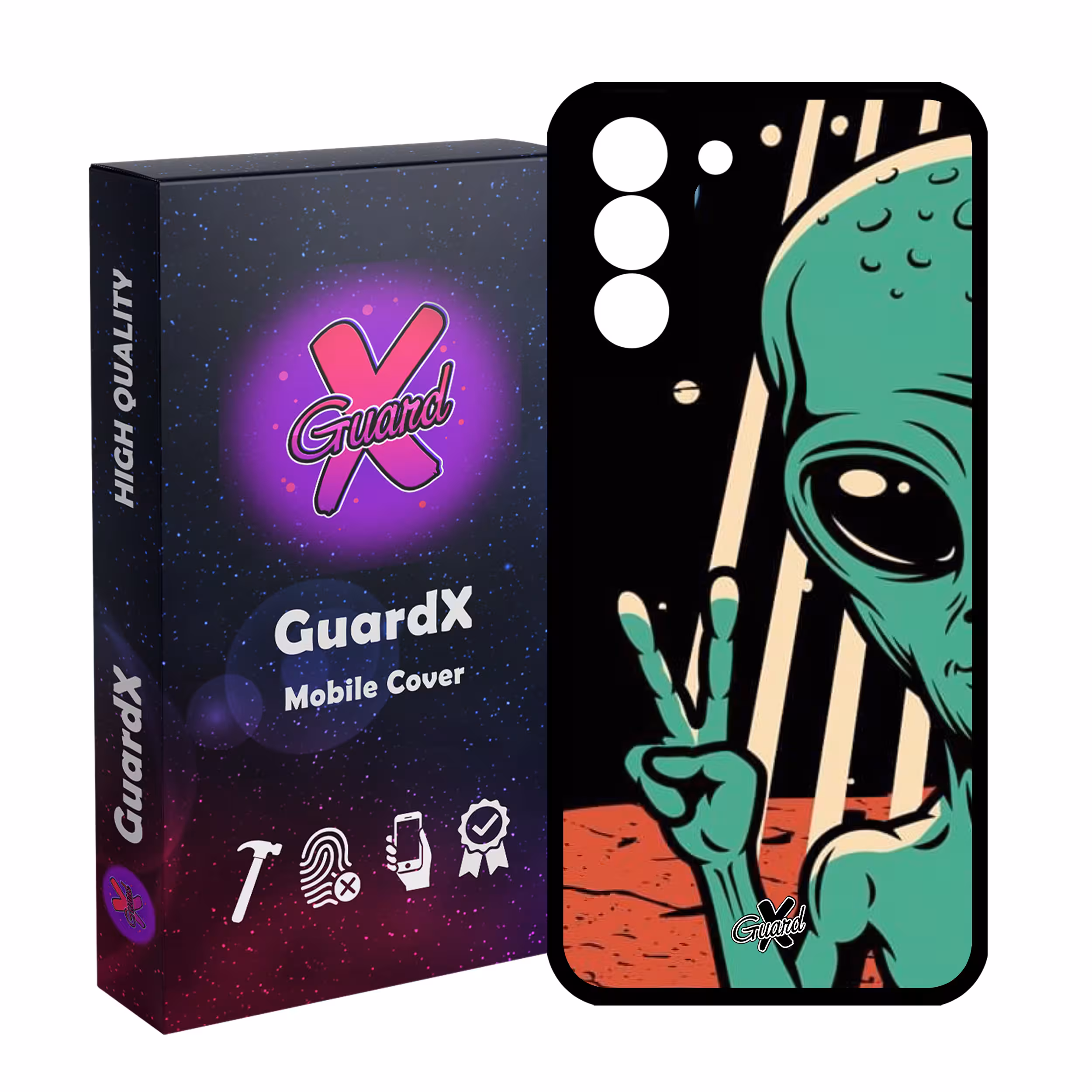 کاور گارد ایکس طرح Alien مدل Glass10499 مناسب برای گوشی موبایل سامسونگ Galaxy S21 FE