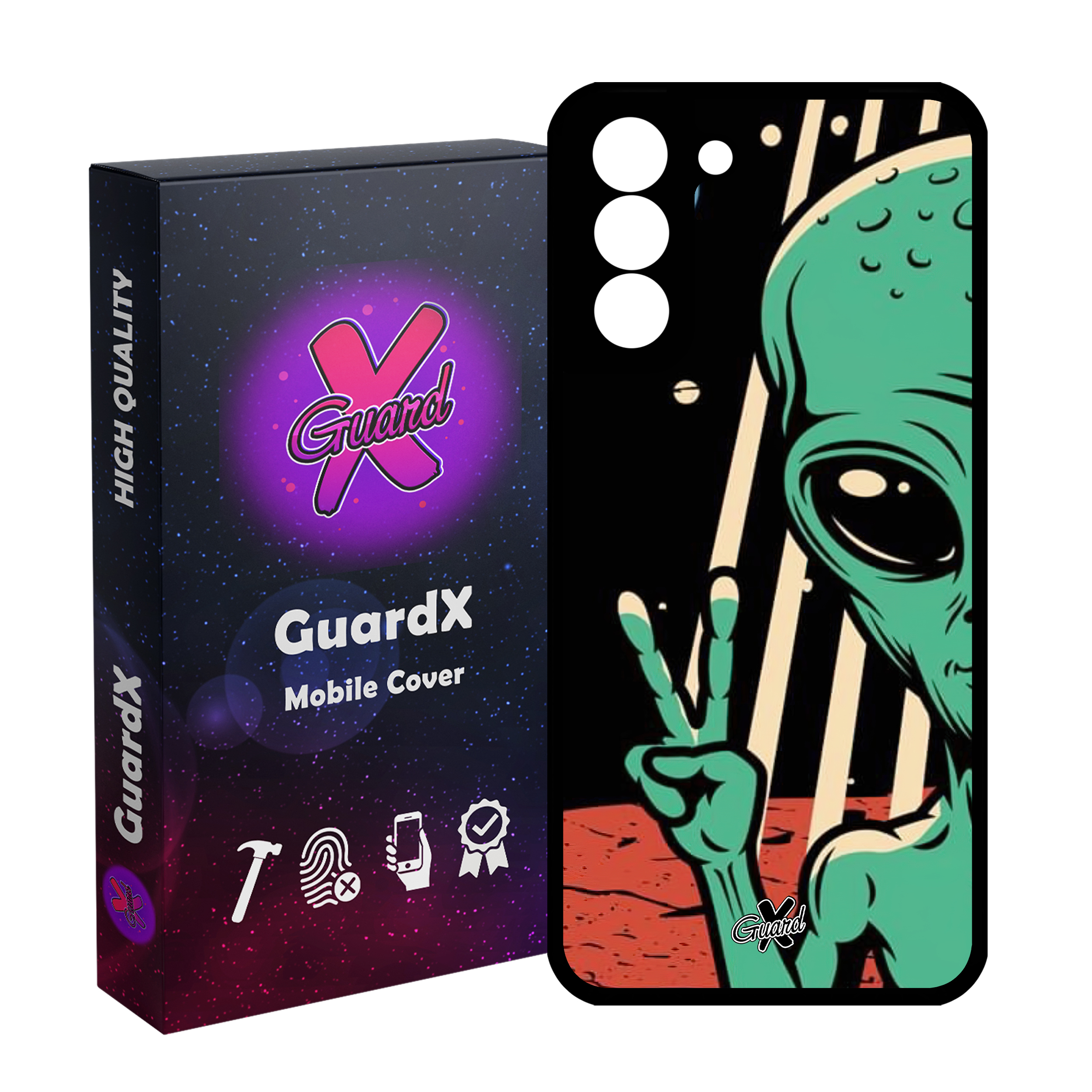 کاور گارد ایکس طرح Alien مدل Glass10499 مناسب برای گوشی موبایل سامسونگ Galaxy S21 FE