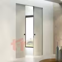 مکانیزم درب ریلی پاکت دُر متقارن برقی مگنتیک سـینکرونایز 2 درب چوبی فانتونی K094