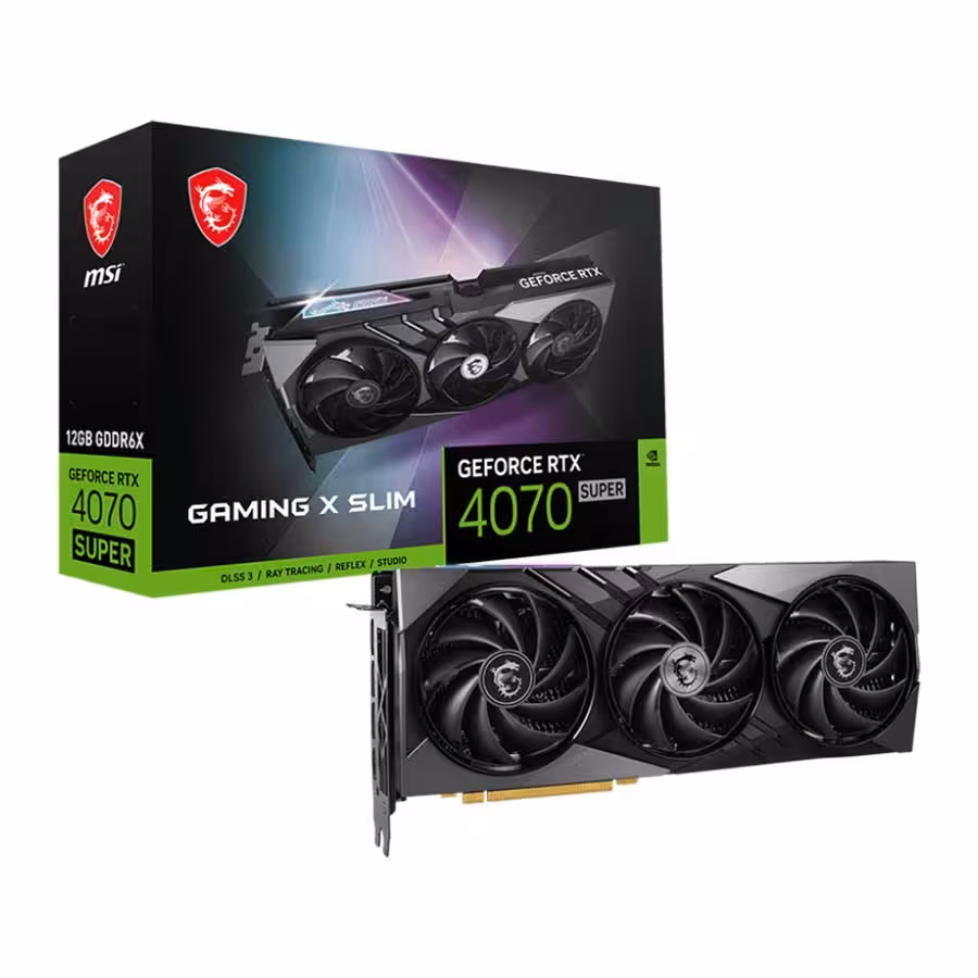 کارت گرافیک ام اس آی مدل RTX 4070 SUPER 12G GAMING X SLIM GDDR6X