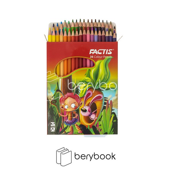 factis / مداد رنگی / جعبه مقوایی / 36 رنگ / طرح جور / f07112336
