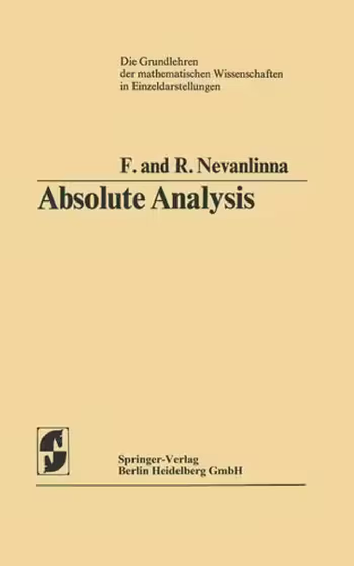 خرید و دانلود نسخه کامل کتاب Absolute Analysis