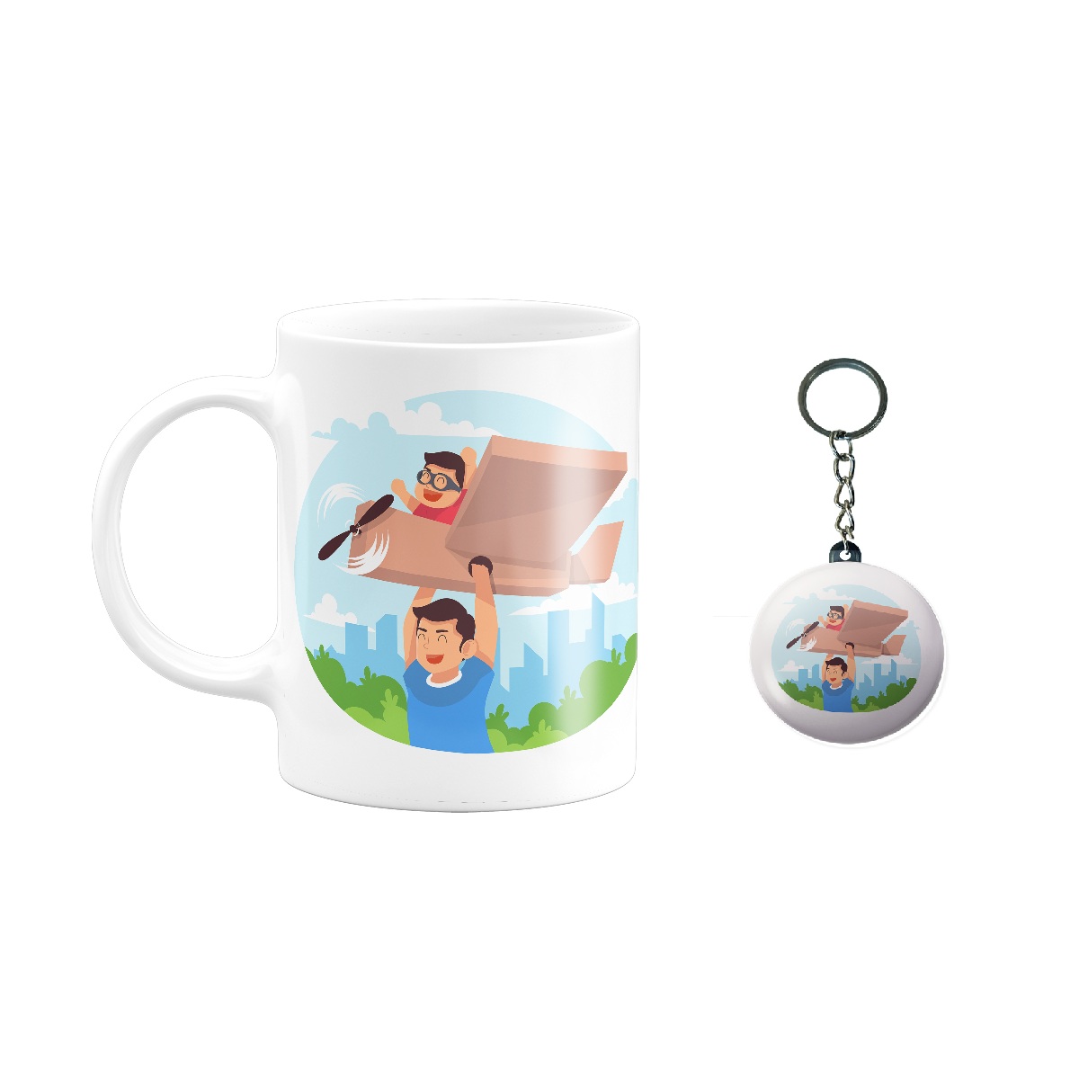 ماگ طرح روز پدر کد 35 به همراه جاکلیدی