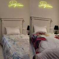 لحاف یک نفره طرح گل سه بعدی قرمز