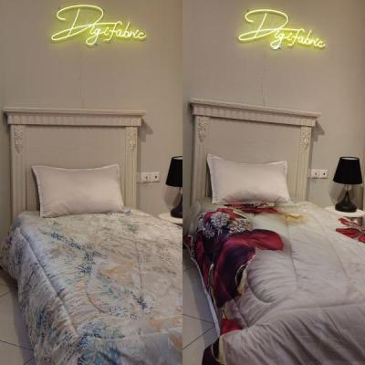 لحاف یک نفره طرح گل سه بعدی قرمز