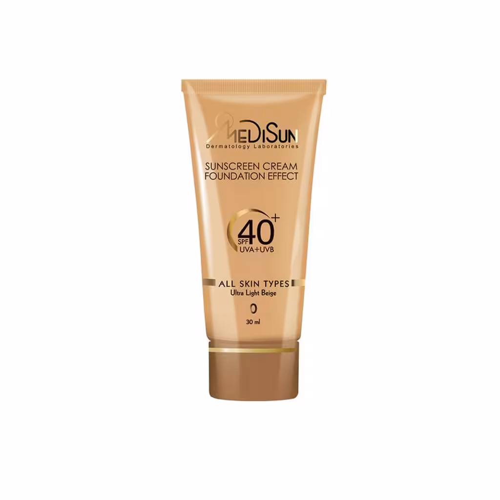 ضد آفتاب کرم پودری رنگی تیوبی انواع پوست SPF40 مدیسان
