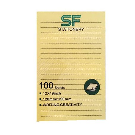 دفترچه چسبی 100 برگ ابعاد 120 در 190 میلی متر مدل SF