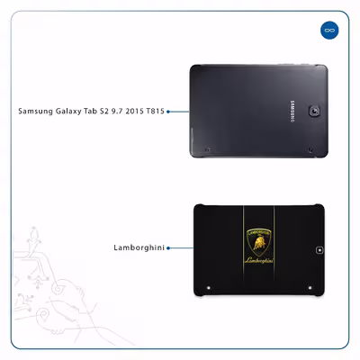 برچسب پوششی ماهوت مدل Lamborghini مناسب برای تبلت سامسونگ Galaxy Tab S2 9.7 2015 T815