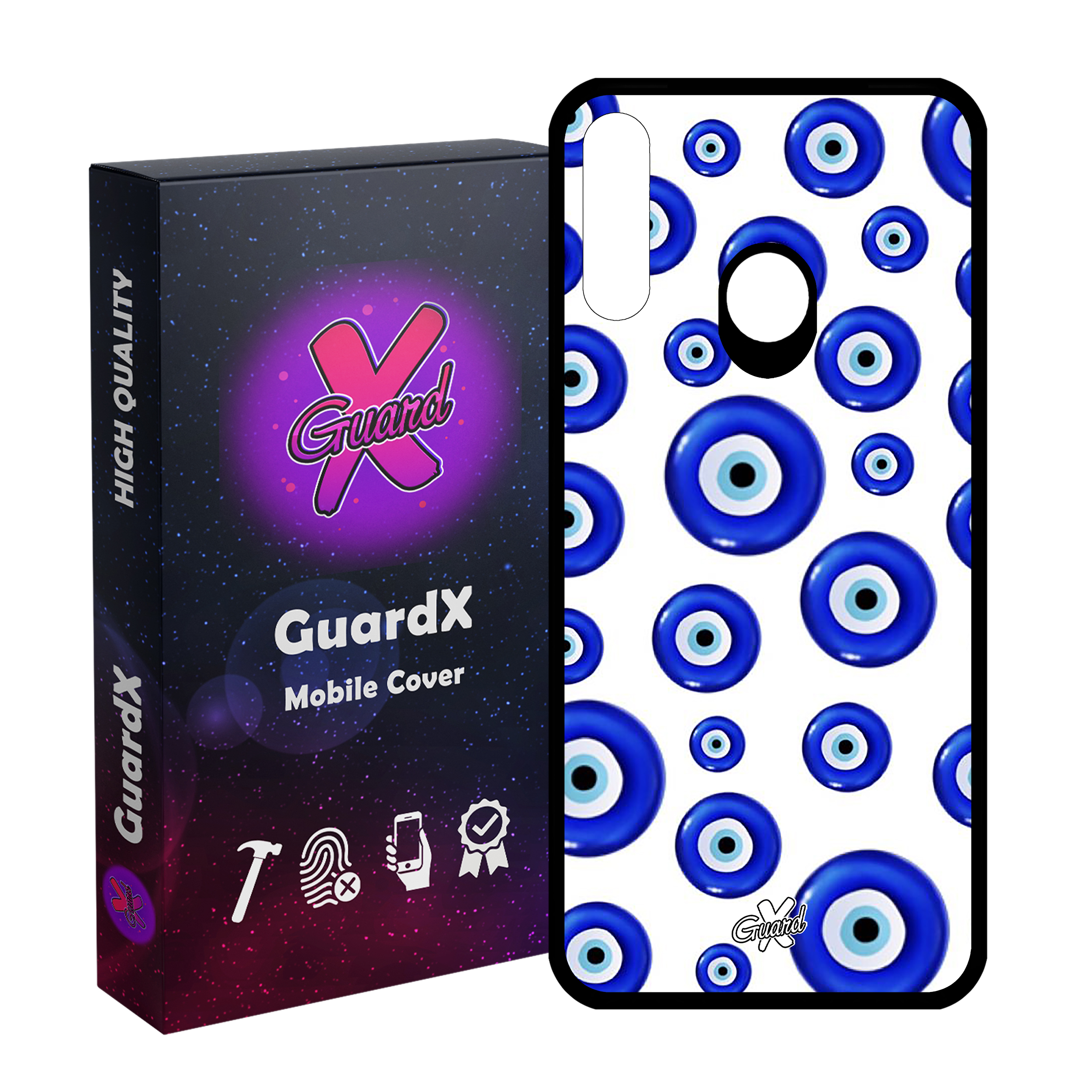 کاور گارد ایکس طرح چشم نظر مدل Glass10432 مناسب برای گوشی موبایل سامسونگ Galaxy A20s