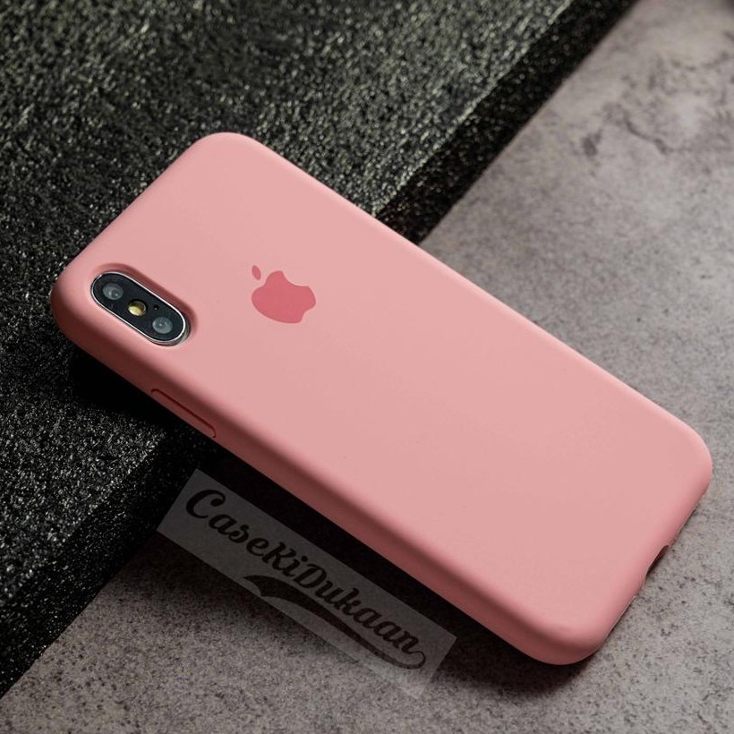 قاب گوشی مدل سیلیکونی مناسب برای گوشی موبایل اپل iphone xs max رنگ صورتی روشن