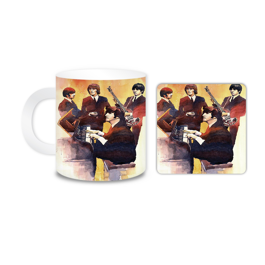 ماگ مدل موسیقی کد 1257 به همراه زیر لیوانی